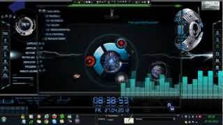 windows7 desktop dreamscene rainmeter samurize equalizer winamp rocketdock [upl. by Ylrac]