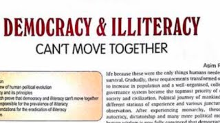 Democracy and Illiteracy Cannot Move together the best essay for cssamppms  CSSampPMS [upl. by Cogswell]