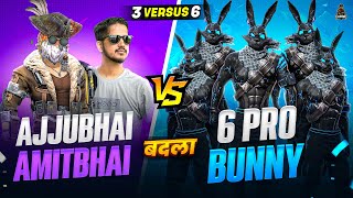 BADLA TIME😈6 PRO BLACK BUNNY BUNDLE VS AJJUBHAI AND AMITBHAI BEST CS FF GAMEPLAY  GARENA FREE FIRE [upl. by Farmer232]