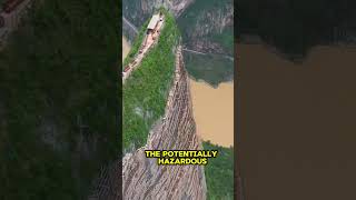 Why is this cliff in China surrounded by scaffolding shorts amazingfacts megaprojects [upl. by Dulce19]