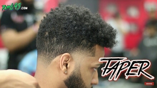 Barber Tutorial Taper Fade Using Less Guards [upl. by Aicenav336]