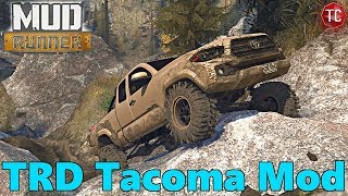 SpinTires MudRunner Realistic Toyota Tacoma TRD Mod Review [upl. by Freya]