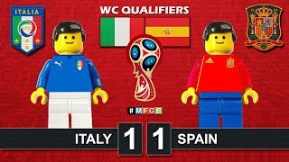 Italy vs Spain 11 • World Cup Russia 2018 Qualifiers 07102016 Lego Football Italia Spagna [upl. by Alil]