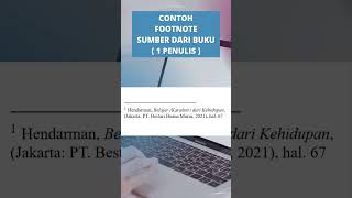 Contoh Footnote jika Sumber dari Buku [upl. by Ynoffit]