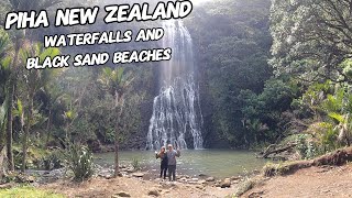 Piha New Zealand  Black Sand Beaches and Waterfalls [upl. by Bourne428]