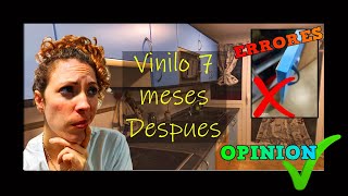 VINILO en COCINA después de un tiempo OPINIONES  CONSEJOS  ERRORES [upl. by Dymphia]