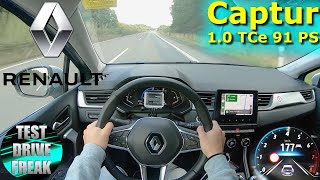 2022 Renault Captur TCe 90 91 PS TOP SPEED AUTOBAHN DRIVE POV [upl. by Worl]