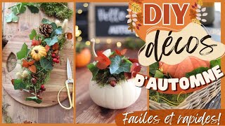 DIY DÉCO AUTOMNE 🍂 I Faciles pas chers et super rapides [upl. by Casady]