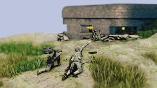 Soldier Trying to Destroy the Bunker  Tilt Shift [upl. by Mapes]