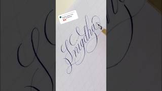 kaligrafia calligraphy handwriting script lettering copperplate writing diy cursive art [upl. by Bettencourt]