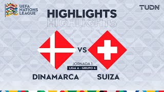 HIGHLIGHTS  Dinamarca vs Suiza  UEFA Nations League 2024  TUDN [upl. by Garling864]