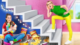 HOW TO SNEAK FOOD INTO SECRET ROOM  Genius Ideas And Crafts For Sneaking In Snacks By 123GO SCHOOL [upl. by Nerrat]