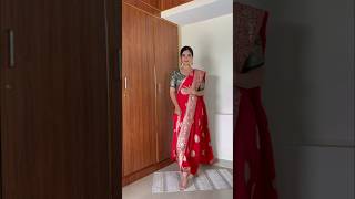 Marathi Saree Draping  uniquesareedrape MarathiMulgi sareedrapping shorts  Santoshi Megharaj [upl. by Kalil]