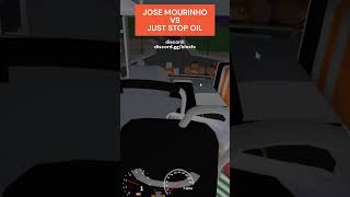 JOSE MOURINHO VS JUST STOP OIL PROTESTERS roblox juststopoil josémourinho mourinho funny [upl. by Orecic]