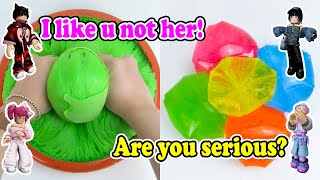 Relaxing Slime Storytime Roblox  My bully flirted with my crush because he liked me [upl. by Yadseut]