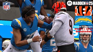 Madden 25 Cincinnati Bengals vs Chargers Week 11 Sim 2024 Full 15 Minute Quarters Game Play [upl. by Danielle]