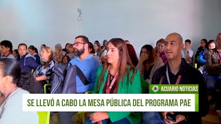 Se llevó a cabo la Mesa Pública del programa PAE en Rgro [upl. by Elleon130]