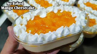 No Baked Mango Cheesecake Madiskarteng Nanay by mhelchoice [upl. by Khoury293]