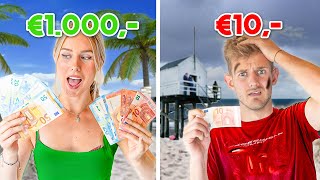 10 VS 1000 EURO IN GOEDKOOPSTE LAND EUROPA [upl. by Takeshi468]