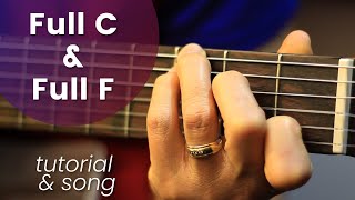 Thy Lovingkindness in key of C on guitar  How to play full C amp F chords  creative bass line [upl. by Adnale]