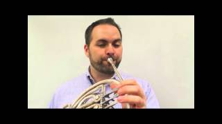 How to Play Hot Cross Buns on French Horn [upl. by Ylloj748]