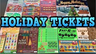 LOTS OF HOLIDAY SCRATCH OFF TICKETS TO PLAY 😀💰💰 [upl. by Anavrin678]