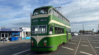 Blackpool Heritage Trams  Coastal Tour 2023 Full Ride [upl. by Anaeel414]