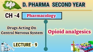 Opioid analgesic  CH4  L9  Pharmacology  Drugs acting on CNS  DPharm second year [upl. by Ahsekram585]