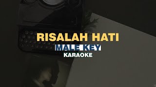 Yura Yunita Dewa 19  Risalah Hati Karaoke MALE KEY [upl. by Nylecsoj]