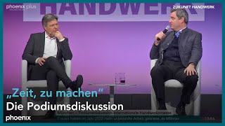 ZDHKongress mit Diskussion Markus Söder und Robert Habeck in voller Länge [upl. by Earized]