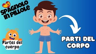 Le parti del corpo in spagnolo per bambini  spagnolo edutainment cartoonvideo spanishlessons [upl. by Dennison]