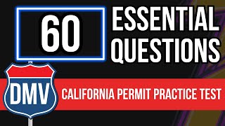 California DMV Permit Practice Test 2024 60 Essential Questions [upl. by Lodnar]