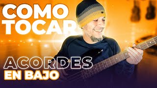 Cómo TOCAR ACORDES en BAJO  Tutorial Fácil Principiantes [upl. by Ileane]