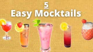 5 Easy Mocktails You Need To Try  Refreshing Summer Drinks to cool you down [upl. by Natika]