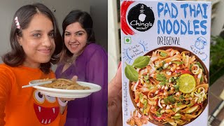 Chings Pad Thai Noodles Review  Pad Thai  Instant pad thai recipe 😱😱  So Saute [upl. by Eneleh]