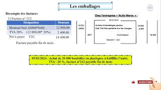 Comptabilisation des emballages  Les achats [upl. by Tnomal111]