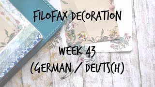 Filofax Decoration Week 43 germandeutsch [upl. by Bardo]