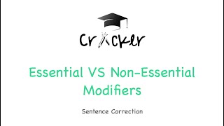 SC Shortie Essential vs Nonessential Modifiers  GMAT  Executive Assessment [upl. by Yrrep]