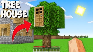 What is HIDDEN inside SECRET TREE HOUSE in Minecraft I found THE BIGGEST TREE HOUSE [upl. by Sallyann]