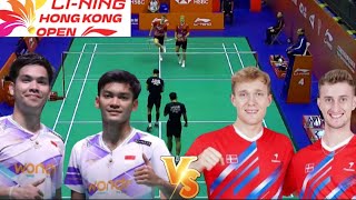 FikriMarthin INA VS LundgaardVestergaard DEN  Round Of 32 Badminton Hongkong Open 2024 [upl. by Nahtiek]