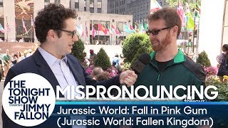 Mispronouncing Jurassic World Fall in Pink Gum Jurassic World Fallen Kingdom [upl. by Savior]