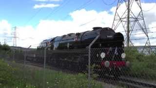 35028 Clan Line  Tinsley Sidings Sheffield  15062013 [upl. by Adyahs]