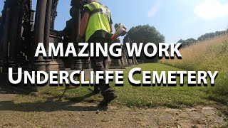 Grave Restoration Landscaping With Volunteers at Undercliffe Cemetery Bradford [upl. by Aneerahs]