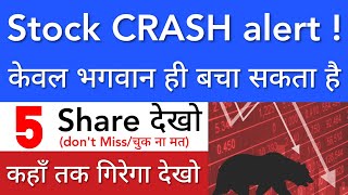 STOCK CRASH ALERT 🔴 SHARE MARKET LATEST NEWS TODAY • STOCK MARKET INDIA [upl. by Eixor]