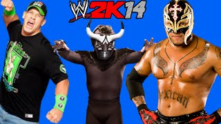 WWE 2K14 El Torito VS Rey Mysterio VS John Cena FRHD [upl. by Doria457]