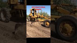 International powered Galion grader grading old dirt road grader [upl. by Telrats737]