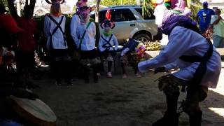 Jankunu performers in Hopkins Belize [upl. by Aymik]