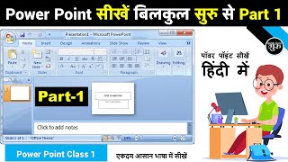 Part1 Power Point Introduction  Power Point Tutorial For Beginner in hindi  Power Point Basic [upl. by Hill671]