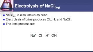 1921 Predict and explain the products of electrolysis of aqueous solutions [upl. by Holly739]