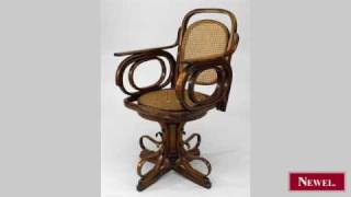 Antique Austrian Bentwood 1920th Cent swivel chair with [upl. by Berglund]